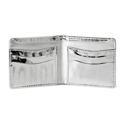 Mirror Logo Bi-fold Wallet - Silver
