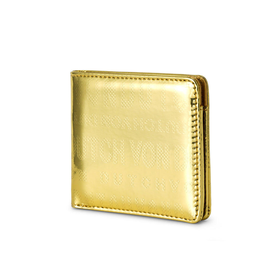 Mirror Logo Bi-fold Wallet - Gold — image 3
