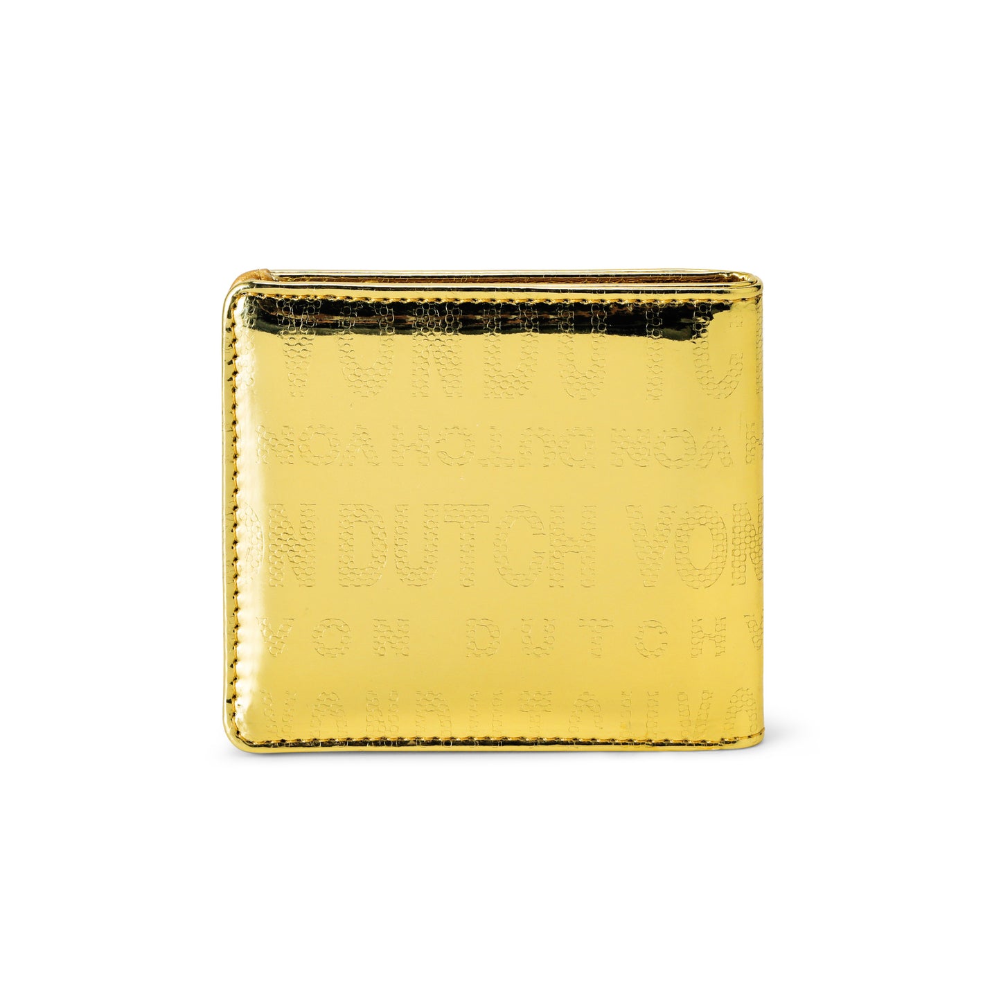 Mirror Logo Bi-fold Wallet - Gold