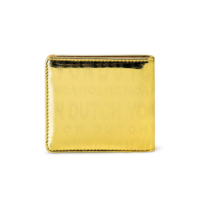 Mirror Logo Bi-fold Wallet - Gold