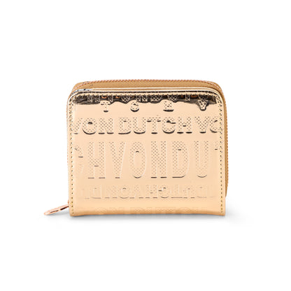 Reflective Logo Zip-Up Wallet