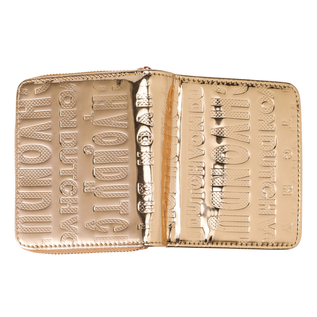 Reflective Logo Zip-Up Wallet