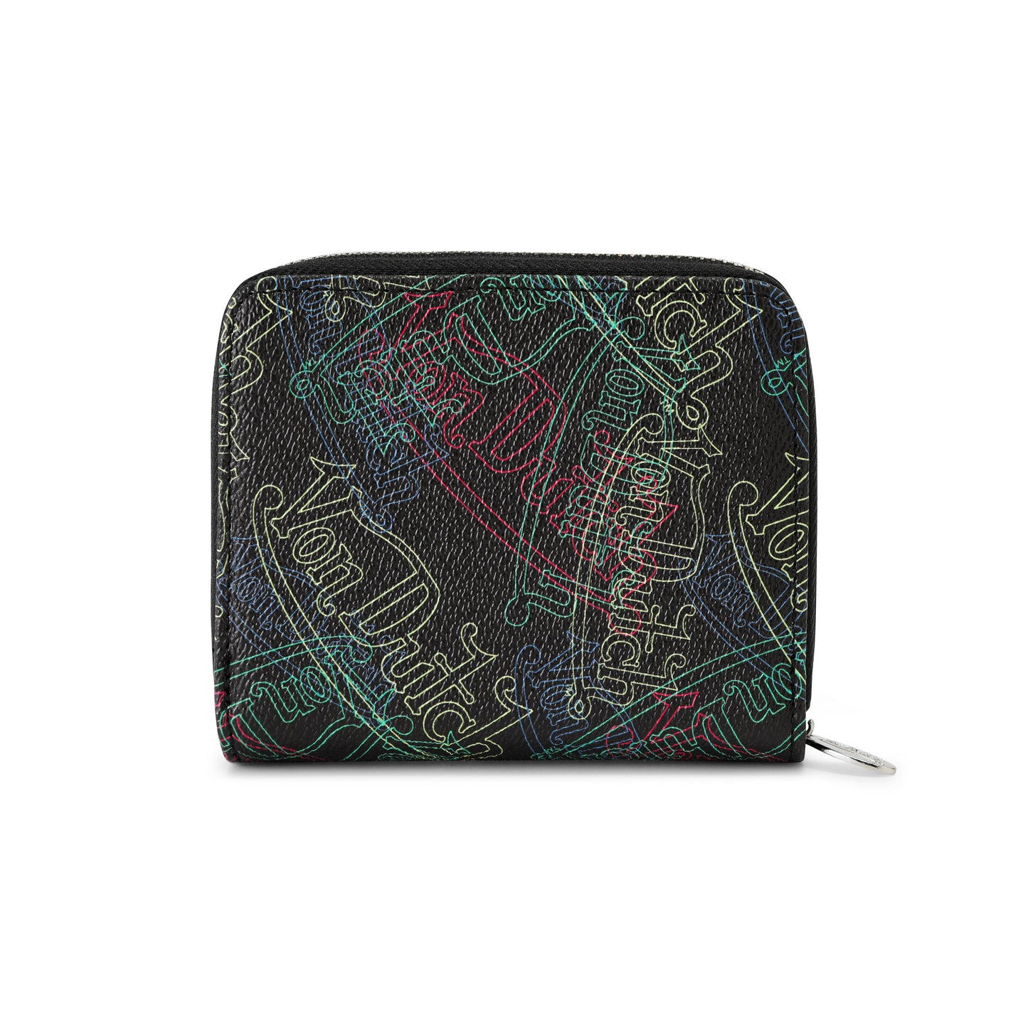 Neon Logos All Over Print Zip-Up Wallet