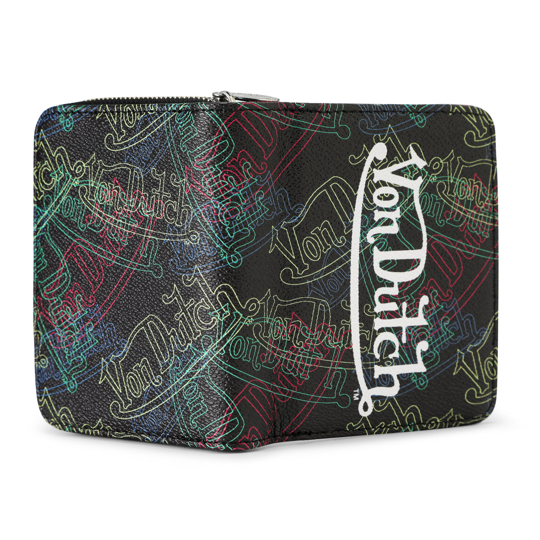 Neon Logos All Over Print Zip-Up Wallet — image 6