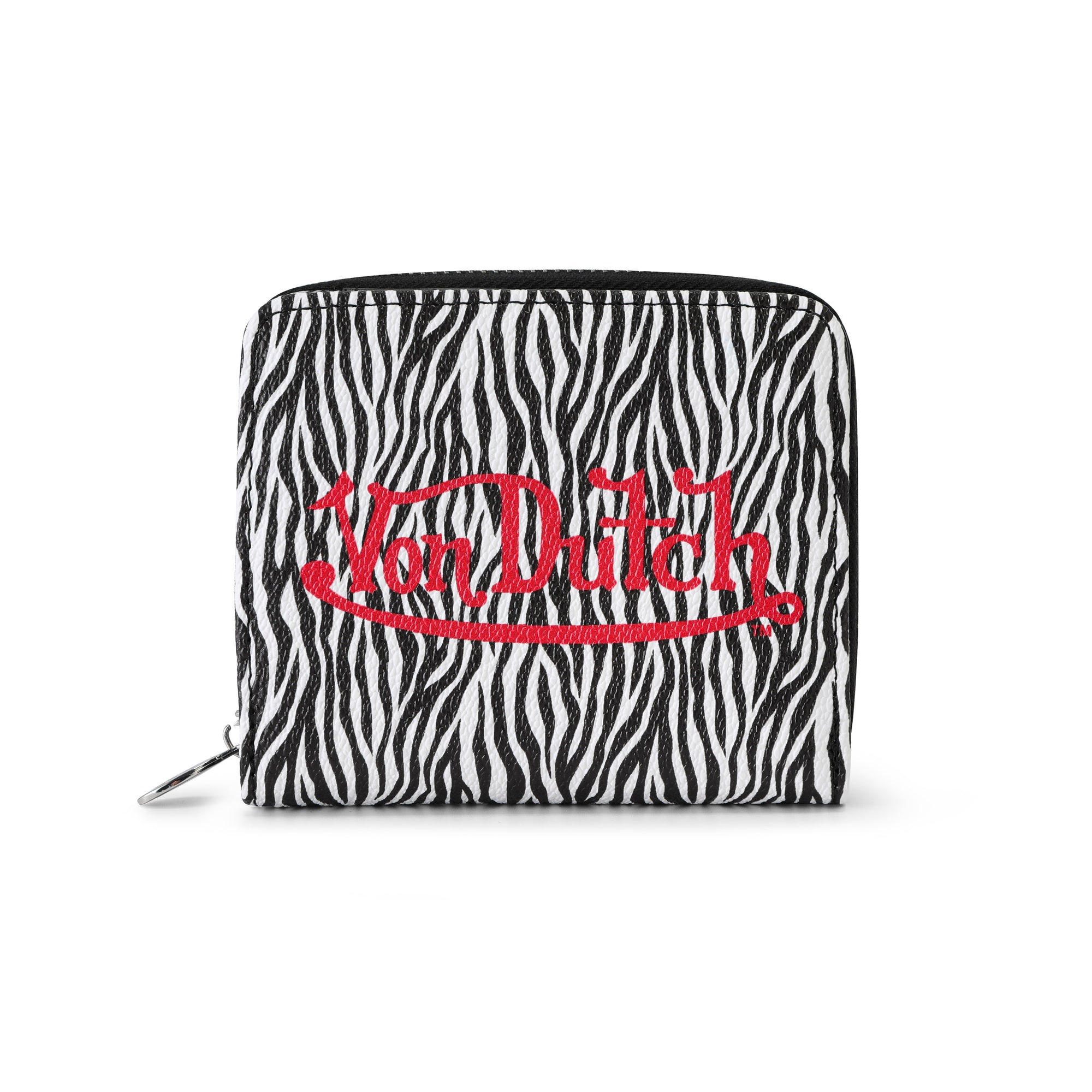 Zebra Print Zip-Up Wallet