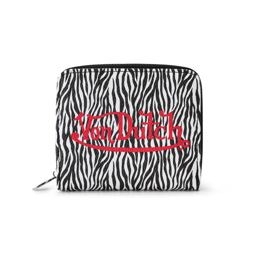Zebra Print Zip-Up Wallet