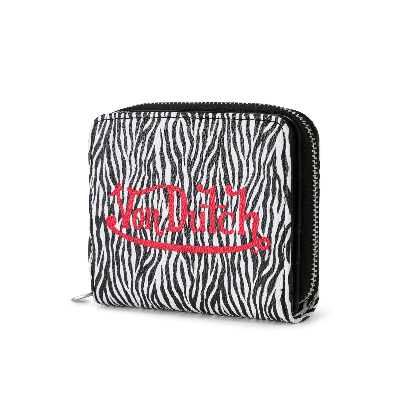 Zebra Print Zip-Up Wallet
