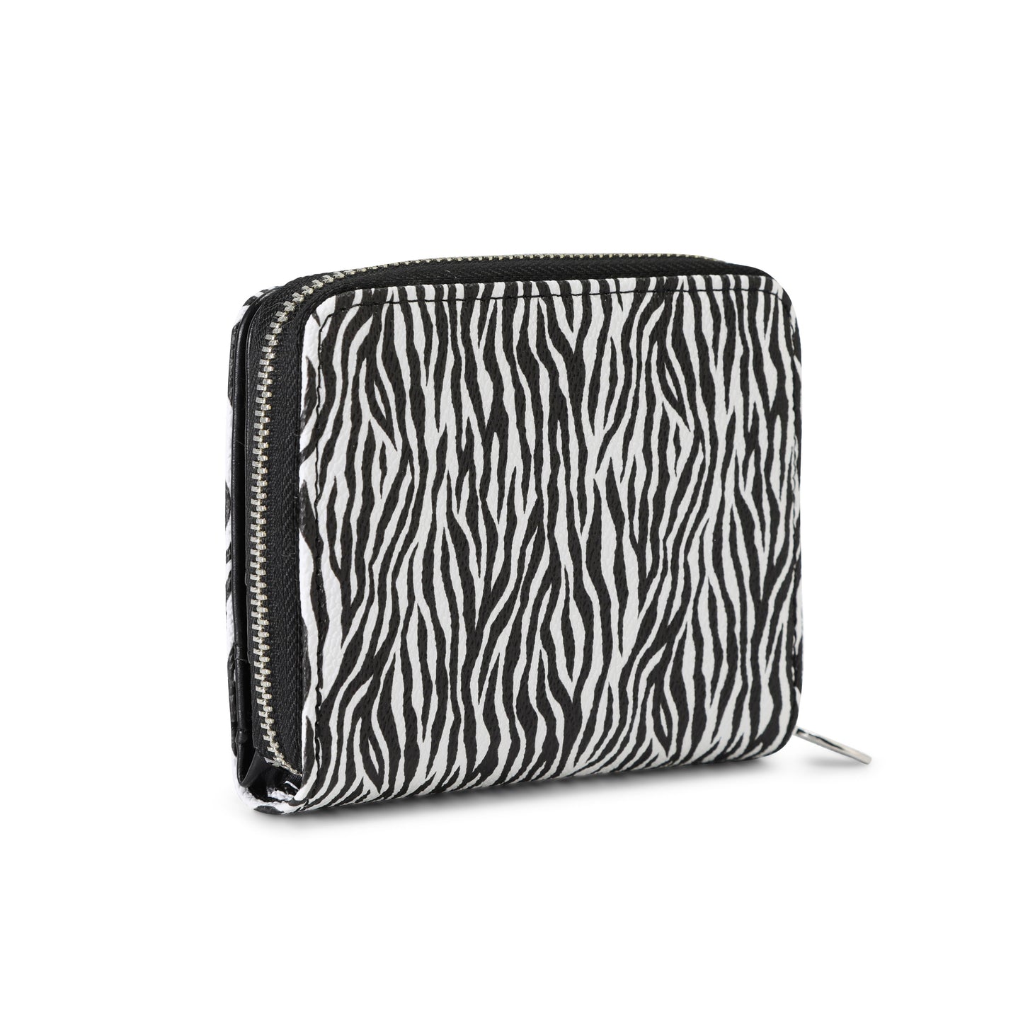 Zebra Print Zip-Up Wallet