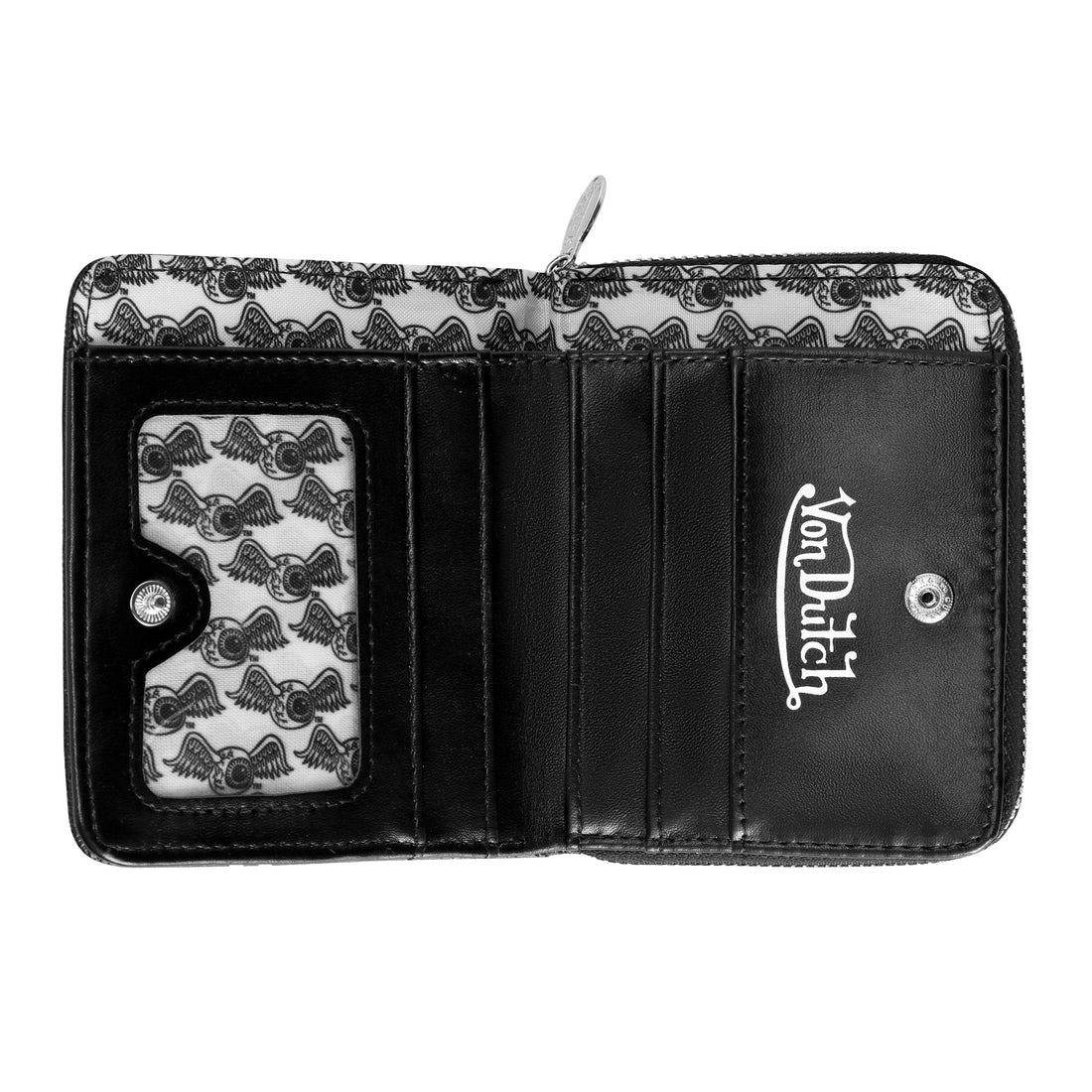 Flying Eye Signature Zip-up Wallet - Black
