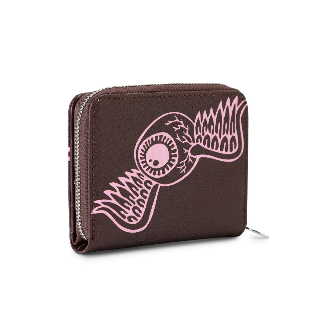 Flying Eye Signature Zip-up Wallet - Brown