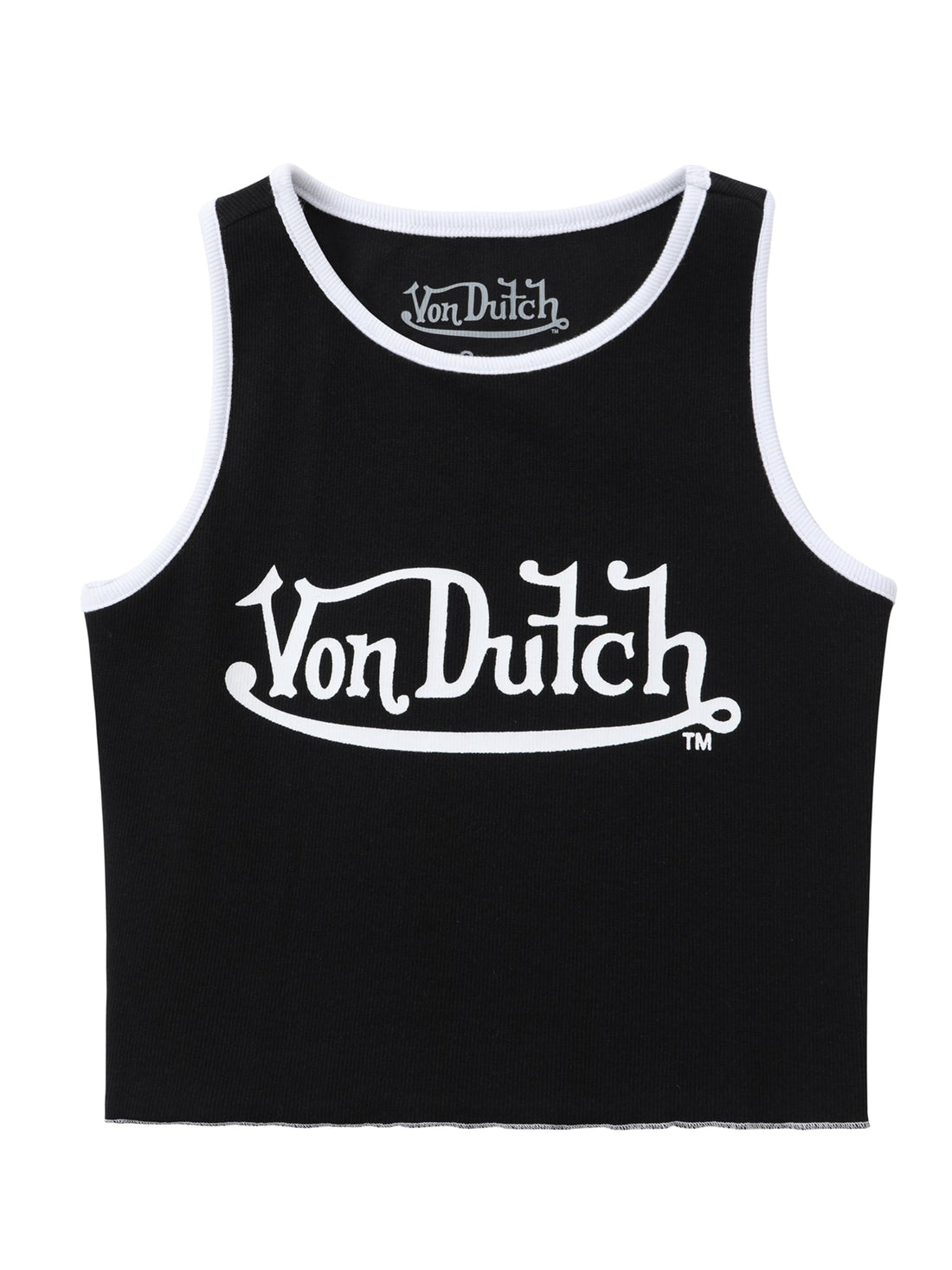 Women's Ribbed Crop Tanks - Black and White