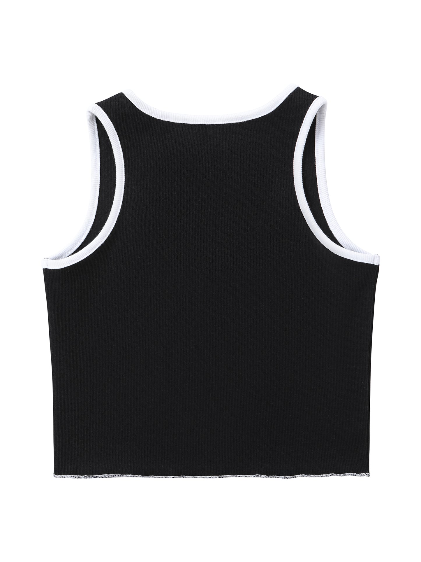 Women's Ribbed Crop Tanks - Black and White