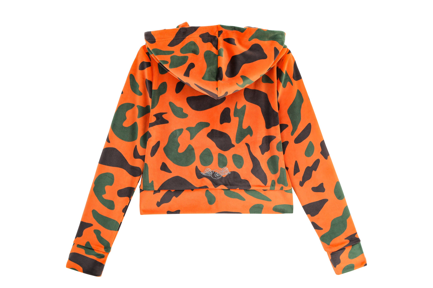 Velour Zip Up - Orange Camo