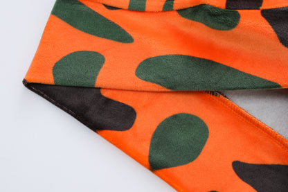 Velour Zip Up - Orange Camo