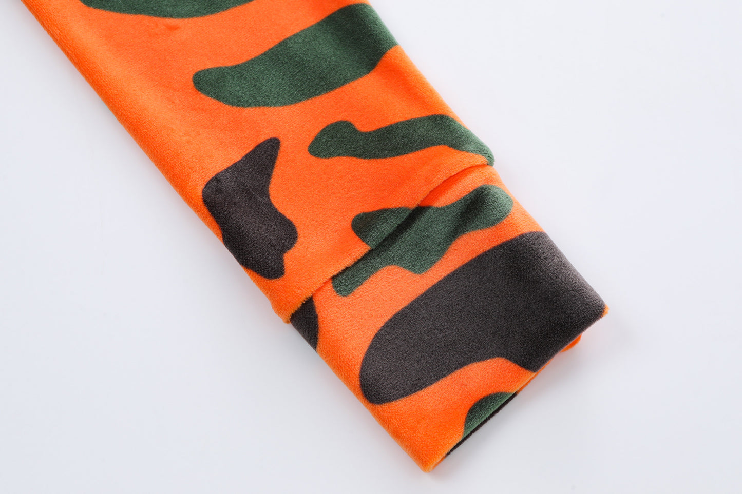 Velour Zip Up - Orange Camo