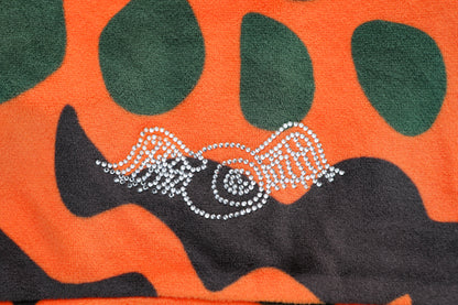 Velour Zip Up - Orange Camo