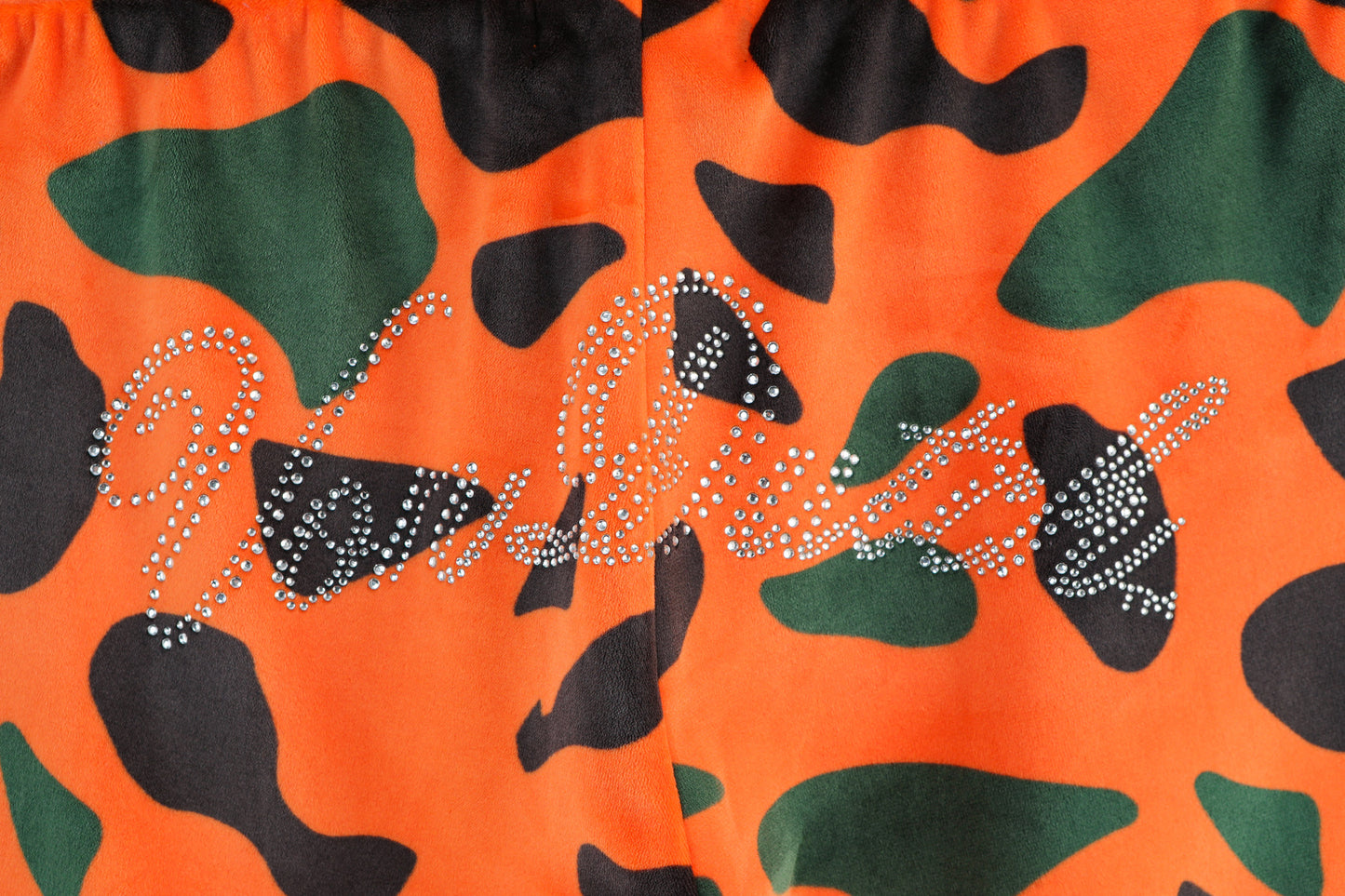 Velour Sweats - Orange Camo