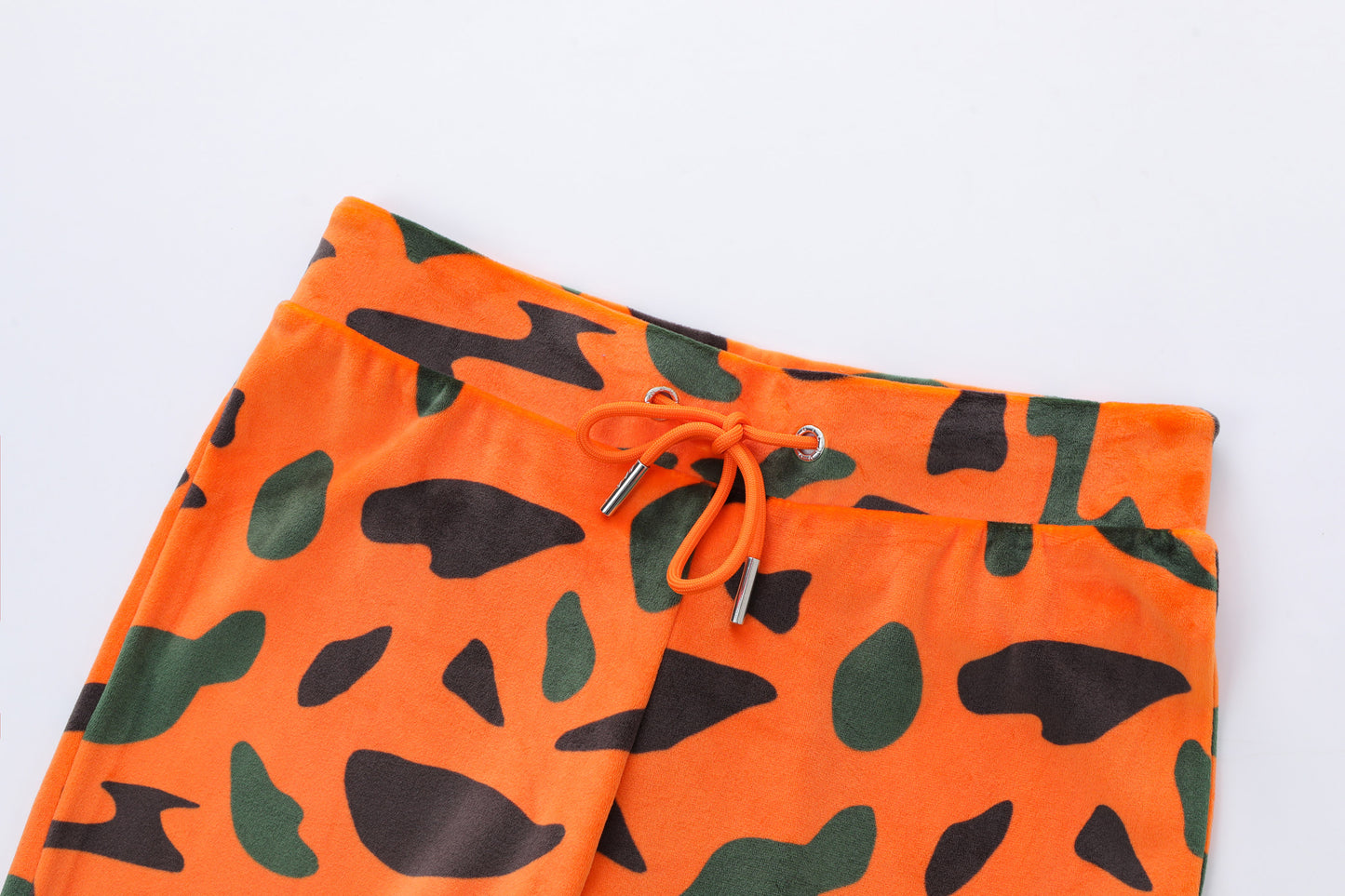 Velour Sweats - Orange Camo