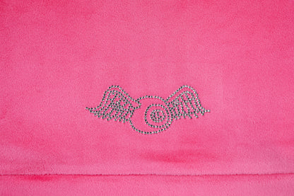 Velour Zip Up - Hot Pink