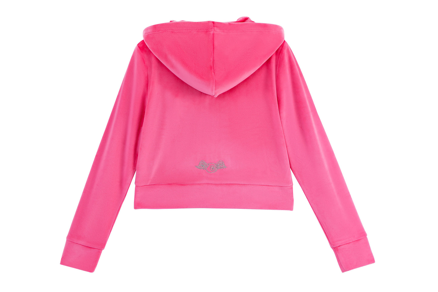 Velour Zip Up - Hot Pink