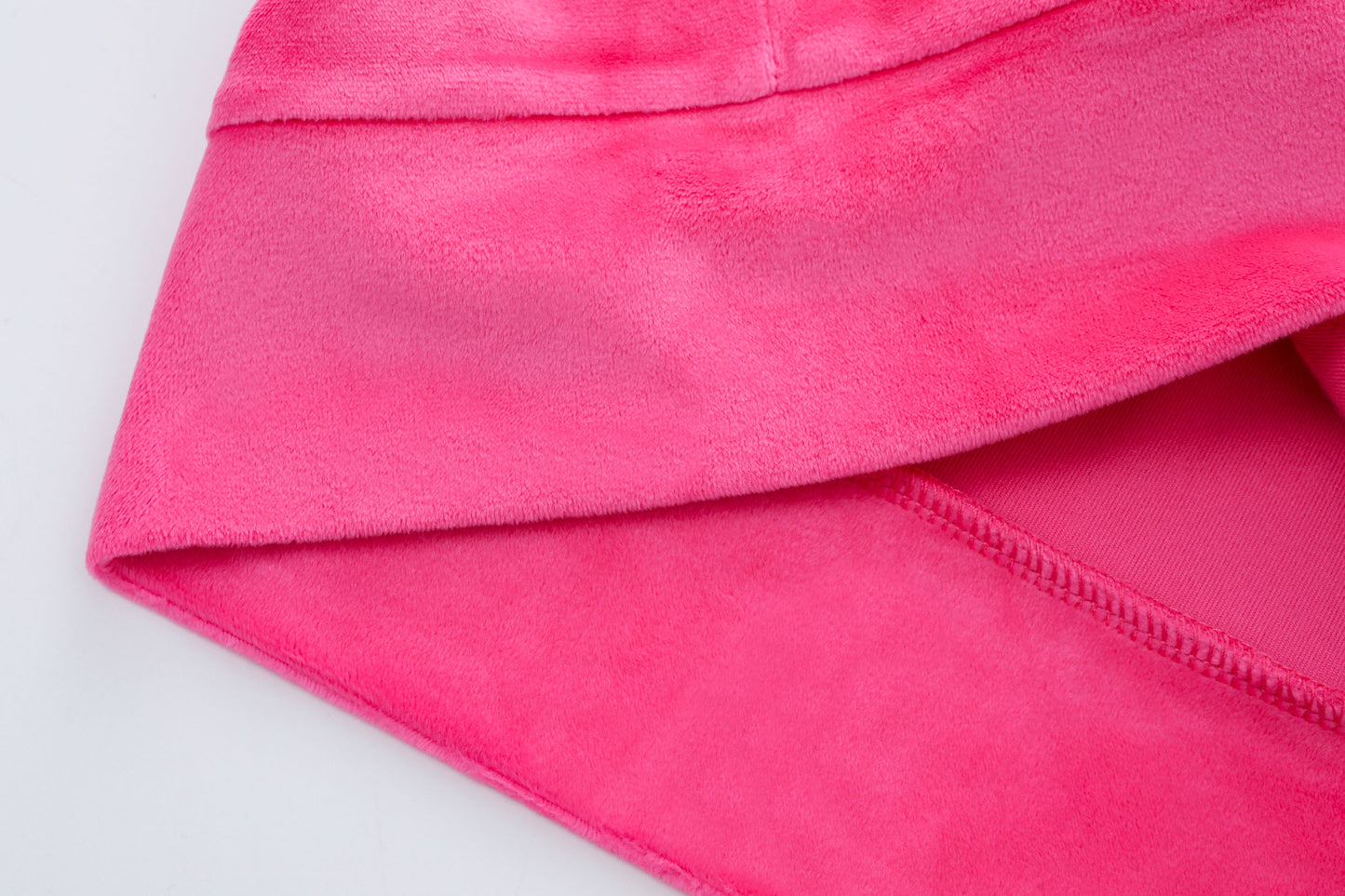 Velour Zip Up - Hot Pink