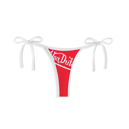 TWO TONE BIKINI BOTTOM - RED WHITE