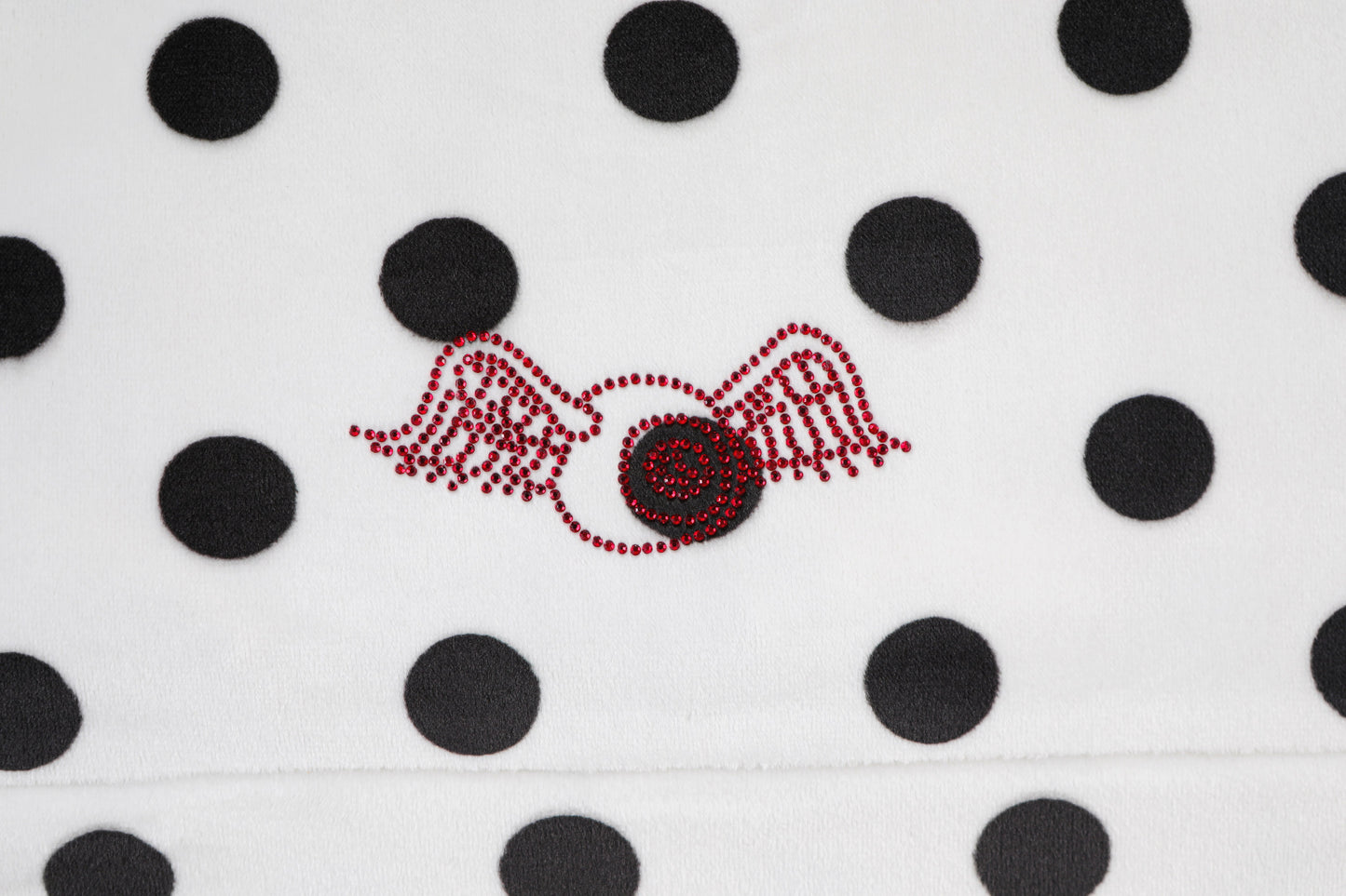 Velour Zip Up - Polka Dot