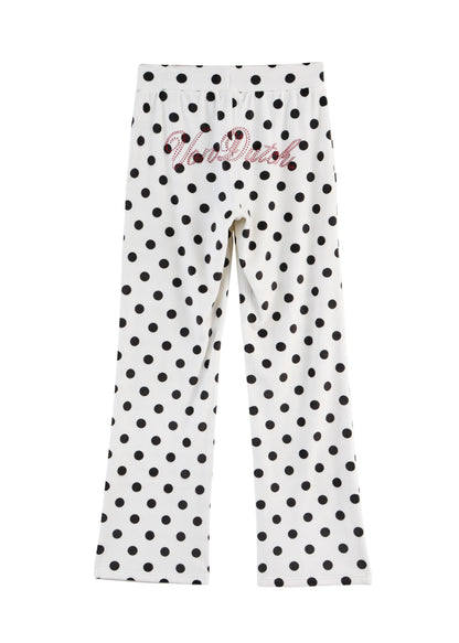 Velour Sweats - Polka Dot