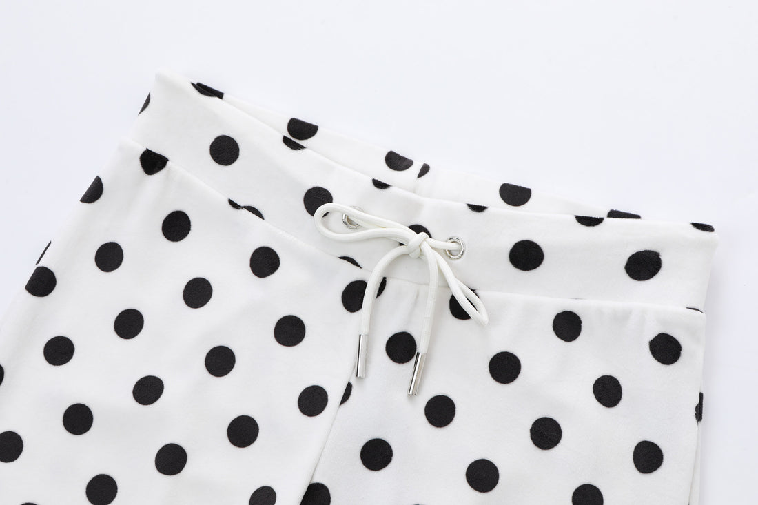 Velour Sweats - Polka Dot
