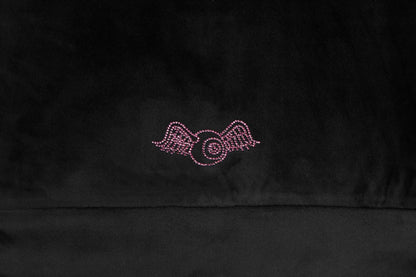 Velour Zip Up - Black