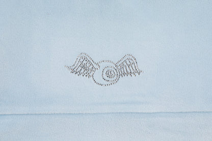 Velour Zip Up - Light Blue