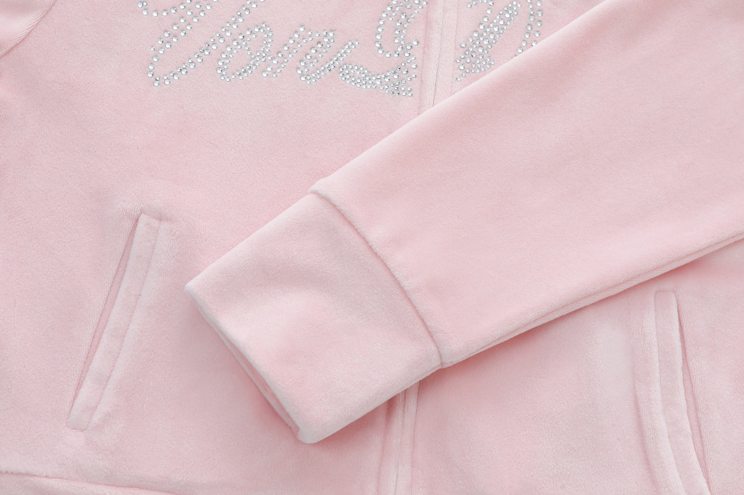 Velour Zip Up - Pink