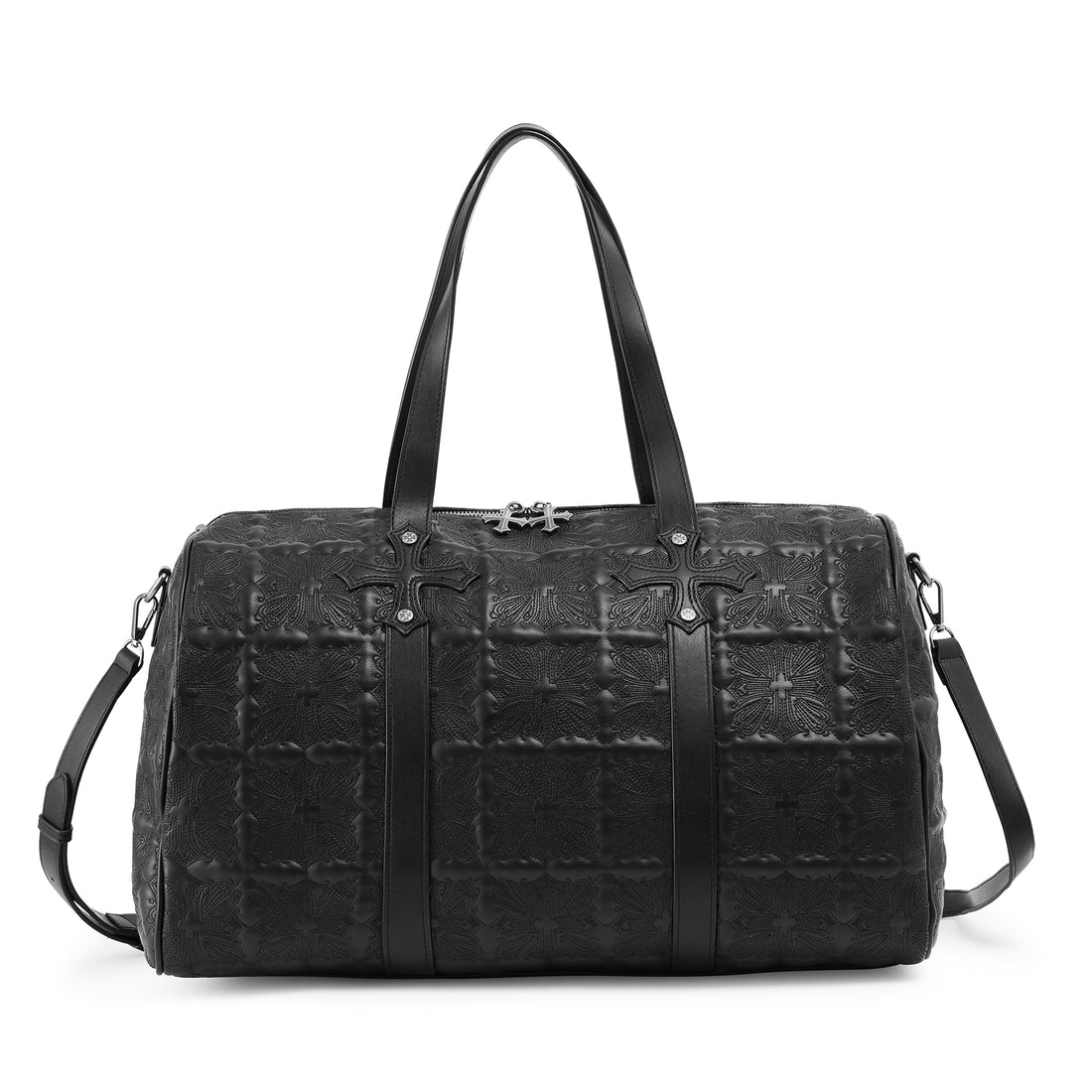Embroidered Chopper Duffle Bag - Black — image 4