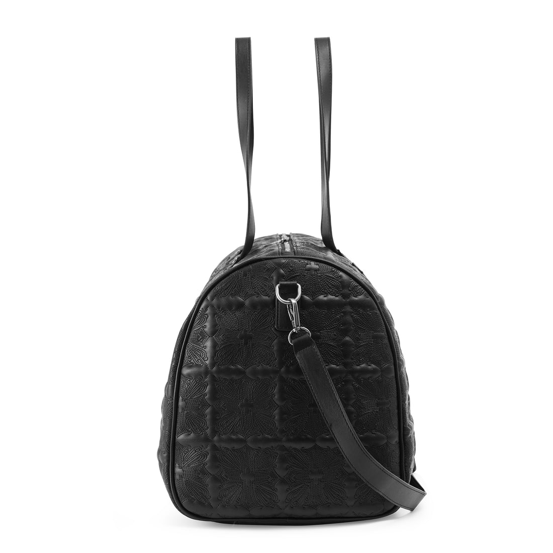 Embroidered Chopper Duffle Bag - Black — image 7