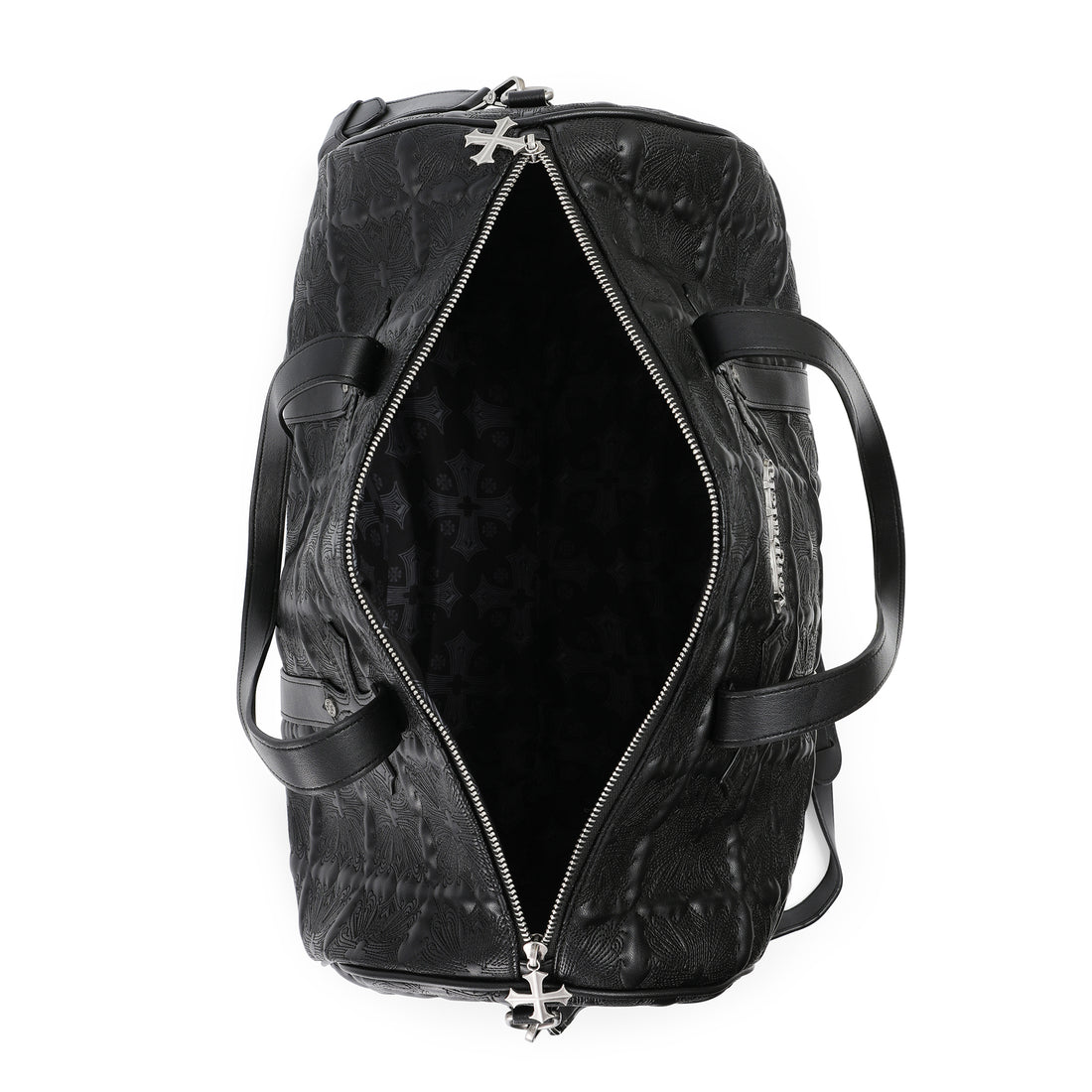 Embroidered Chopper Duffle Bag - Black — image 5