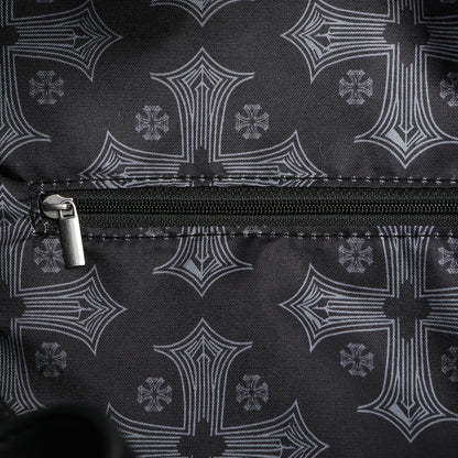 Embroidered Chopper Duffle Bag - Black