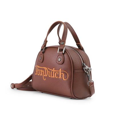 Chopper Cross Bowling Bag - Brown & Cream Orange