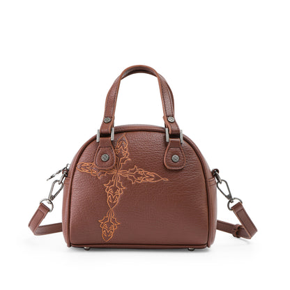 Chopper Cross Bowling Bag - Brown & Cream Orange