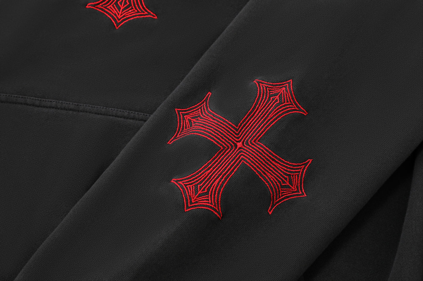 CHOPPER CRIMSON HOODIE - BLACK & RED