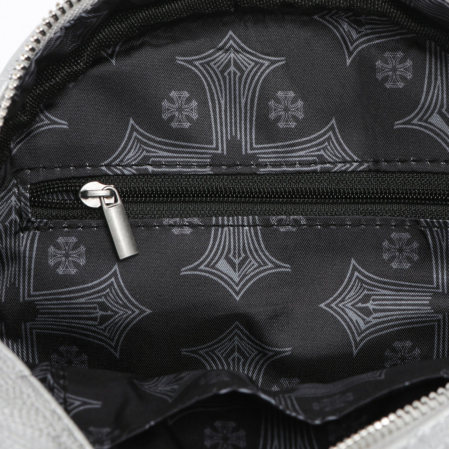 Embroidered Chopper Bowling Bag - Silver