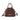Embroidered Chopper Bowling Bag-Brown