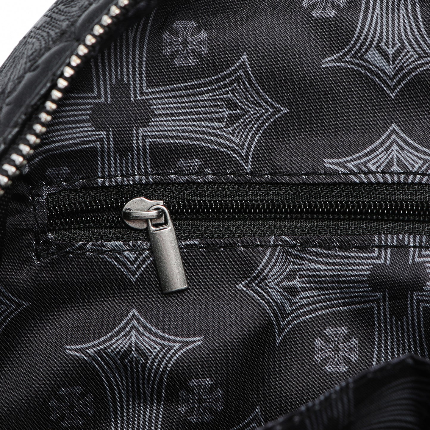 Embroidered Chopper Bowling Bag - Black