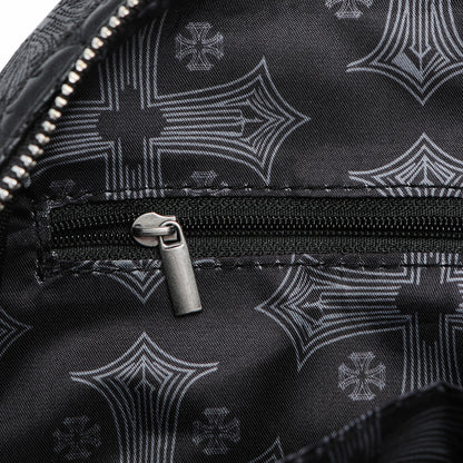 Embroidered Chopper Bowling Bag - Black