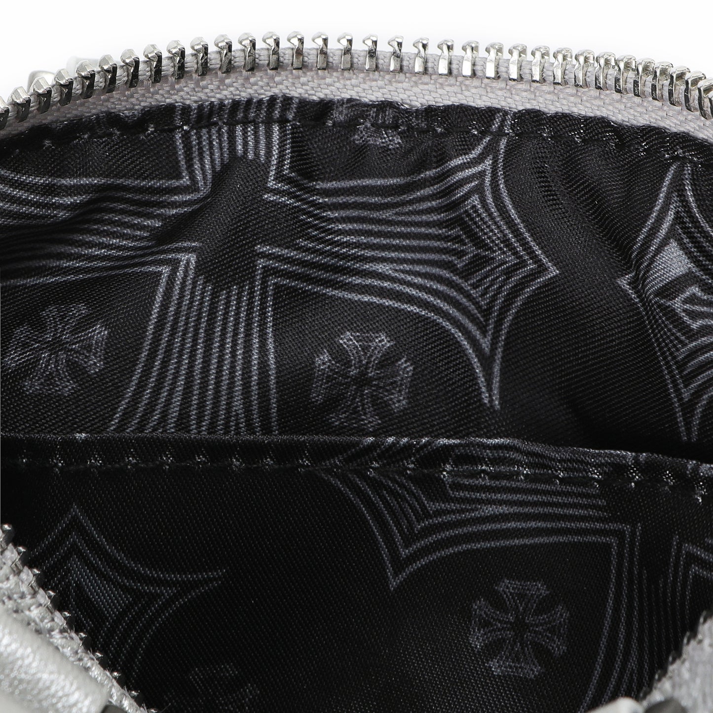 Embroidered Chopper Hanna Bag - Silver