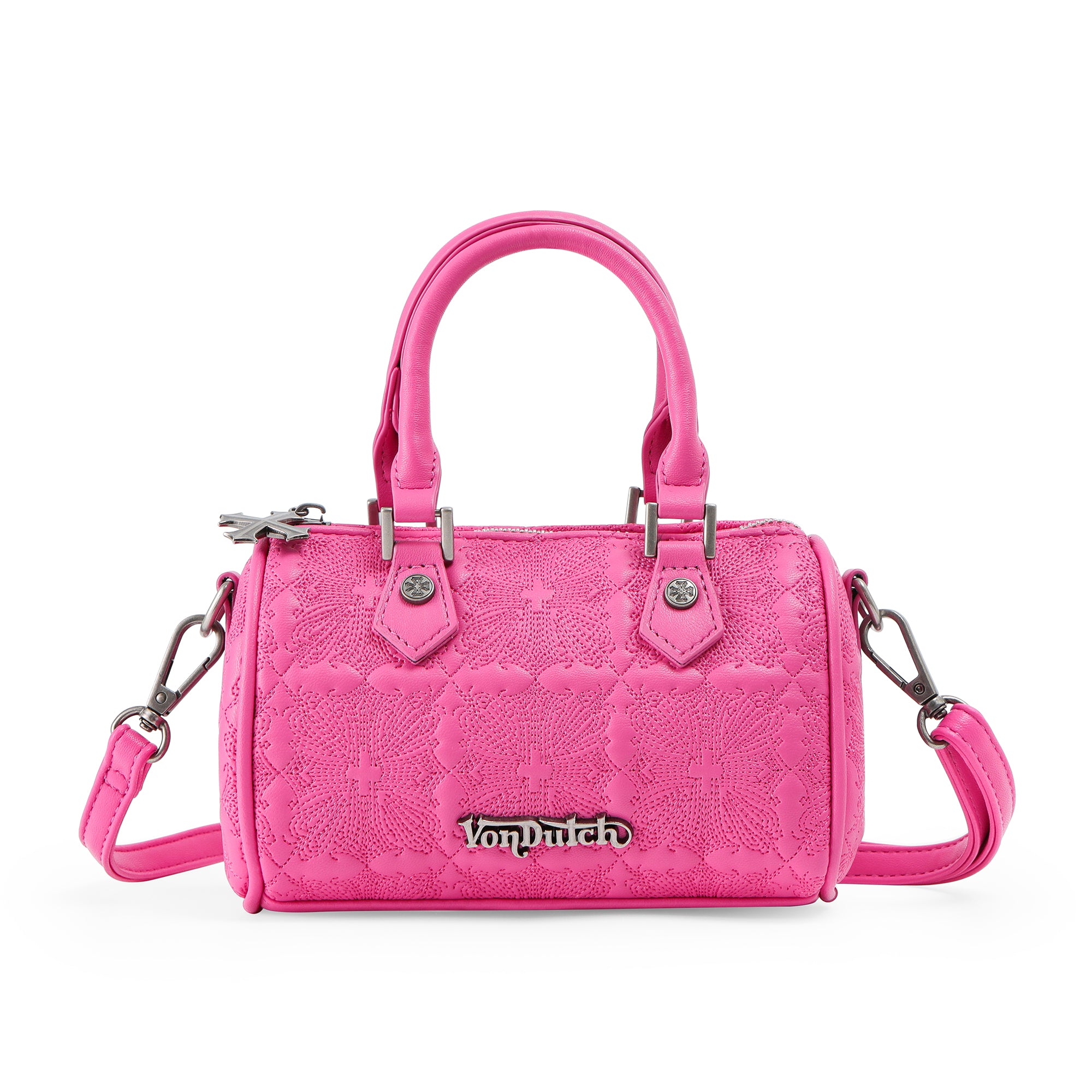 Von Dutch Embroidered Chopper Hanna Bag - Hot Pink