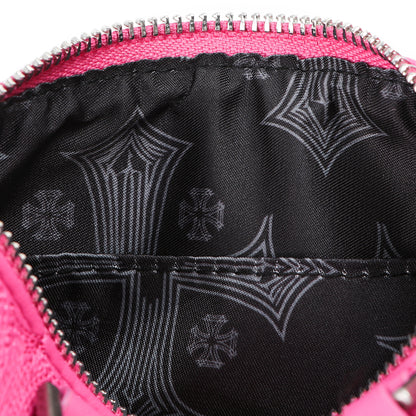 Embroidered Chopper Hanna Bag - Hot Pink