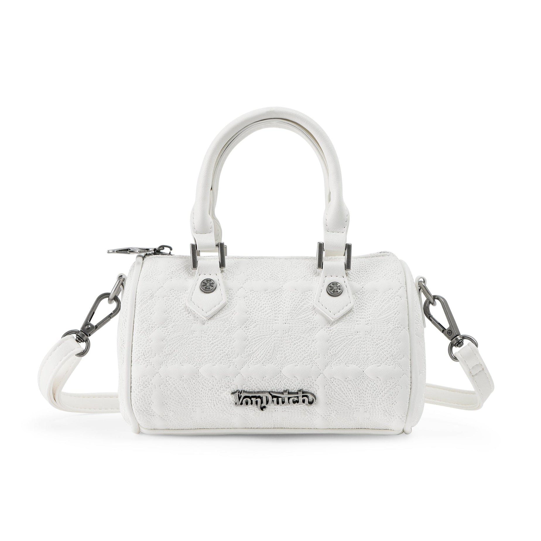 Von Dutch Embroidered Chopper Hanna Bag - White