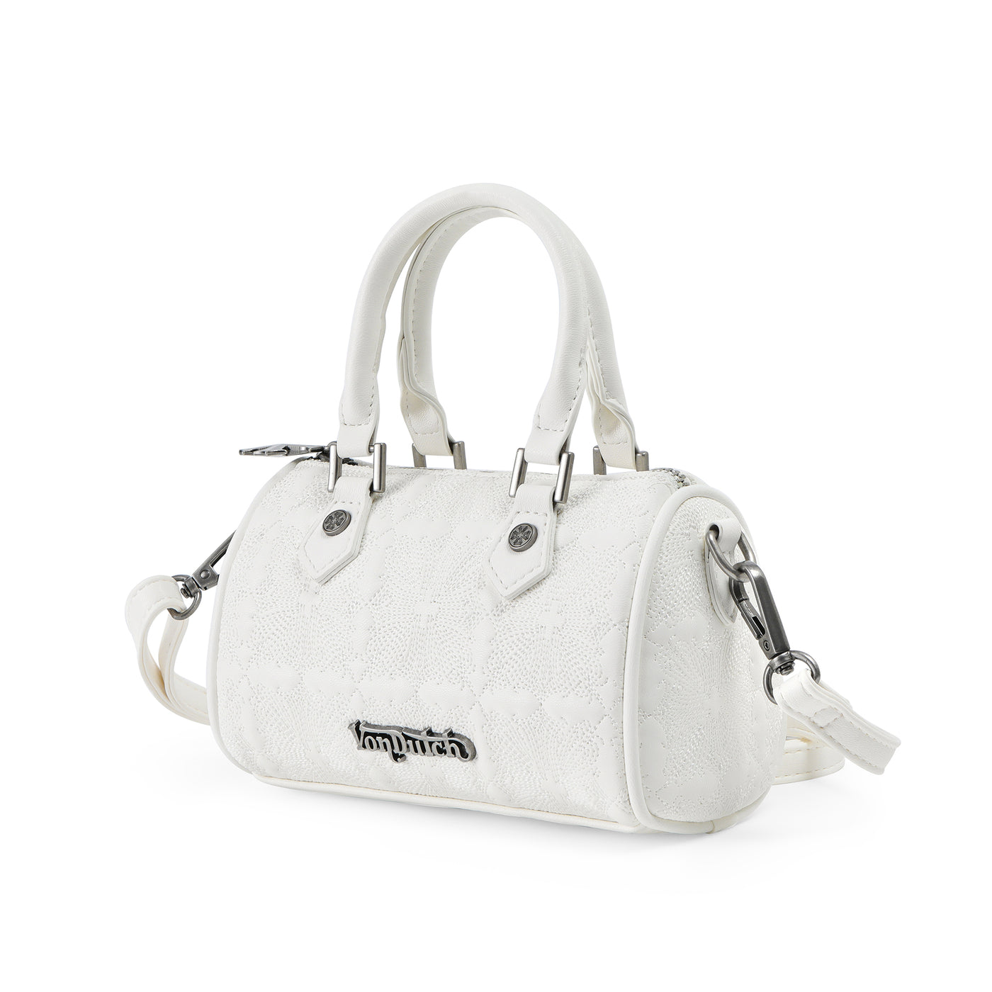 Von Dutch Embroidered Chopper Hanna Bag - White
