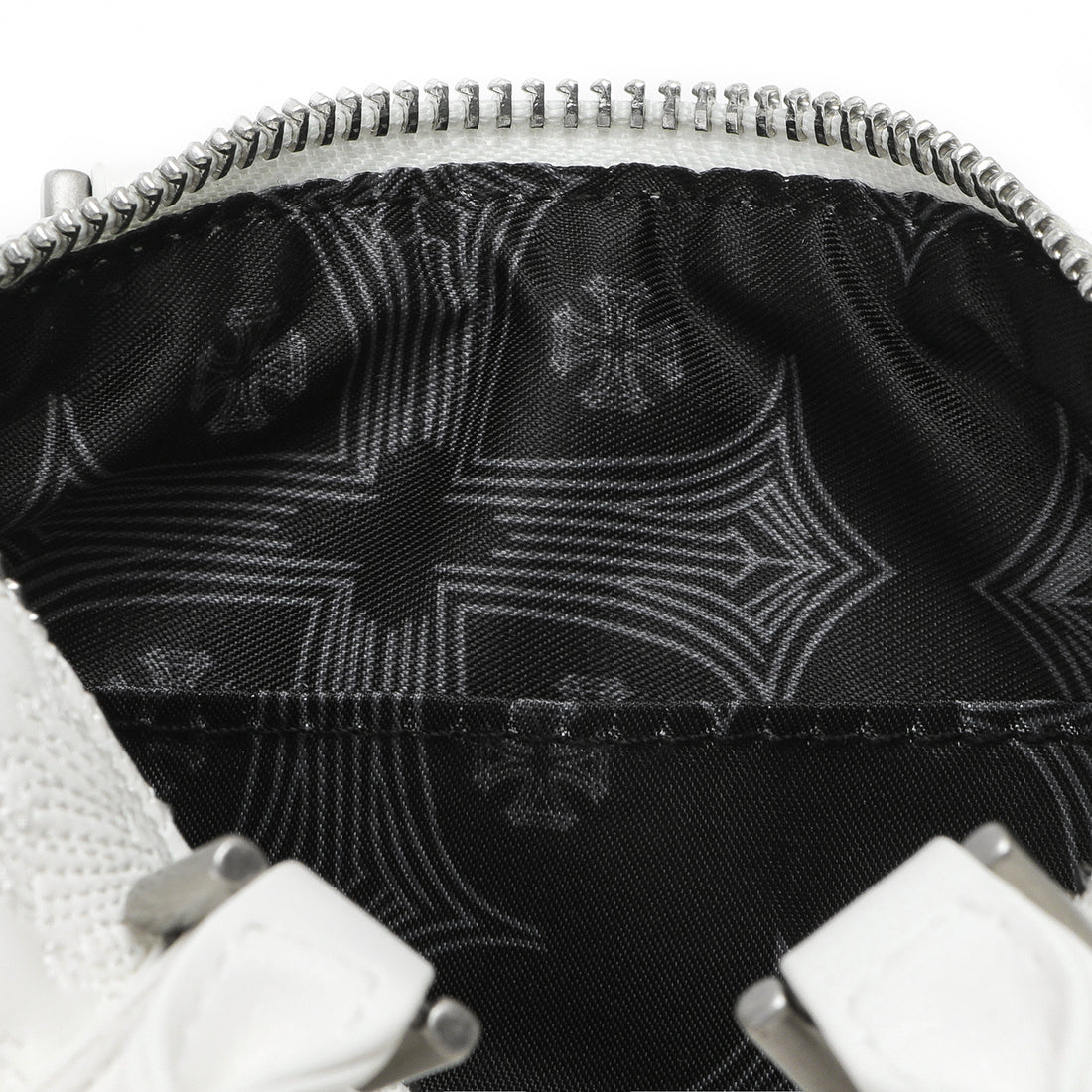Embroidered Chopper Hanna Bag - White