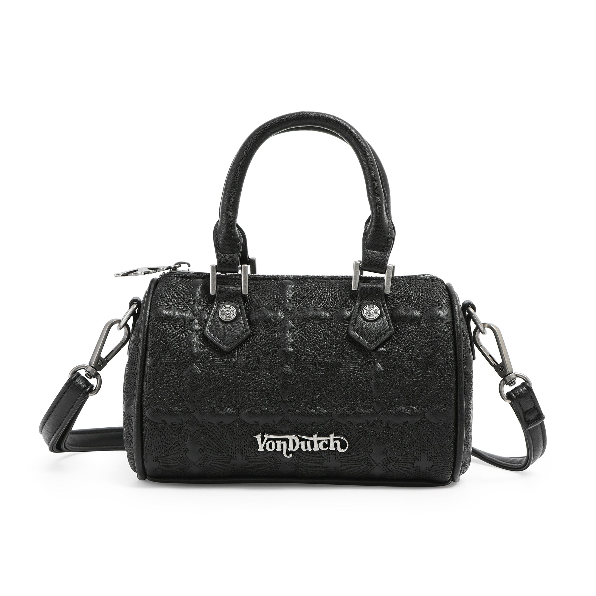 Von Dutch Embroidered Chopper Hanna Bag -Black